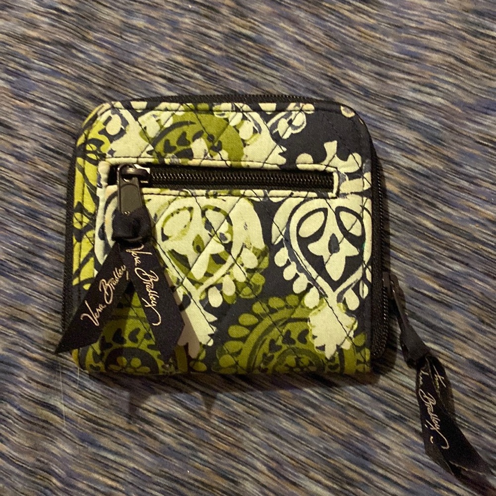 A Vera Bradley wallet, blue and green pattern (originally priced around $35-40)